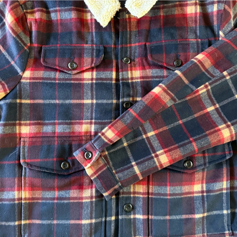 Banana Republic Red and Blue Plaid Jacket